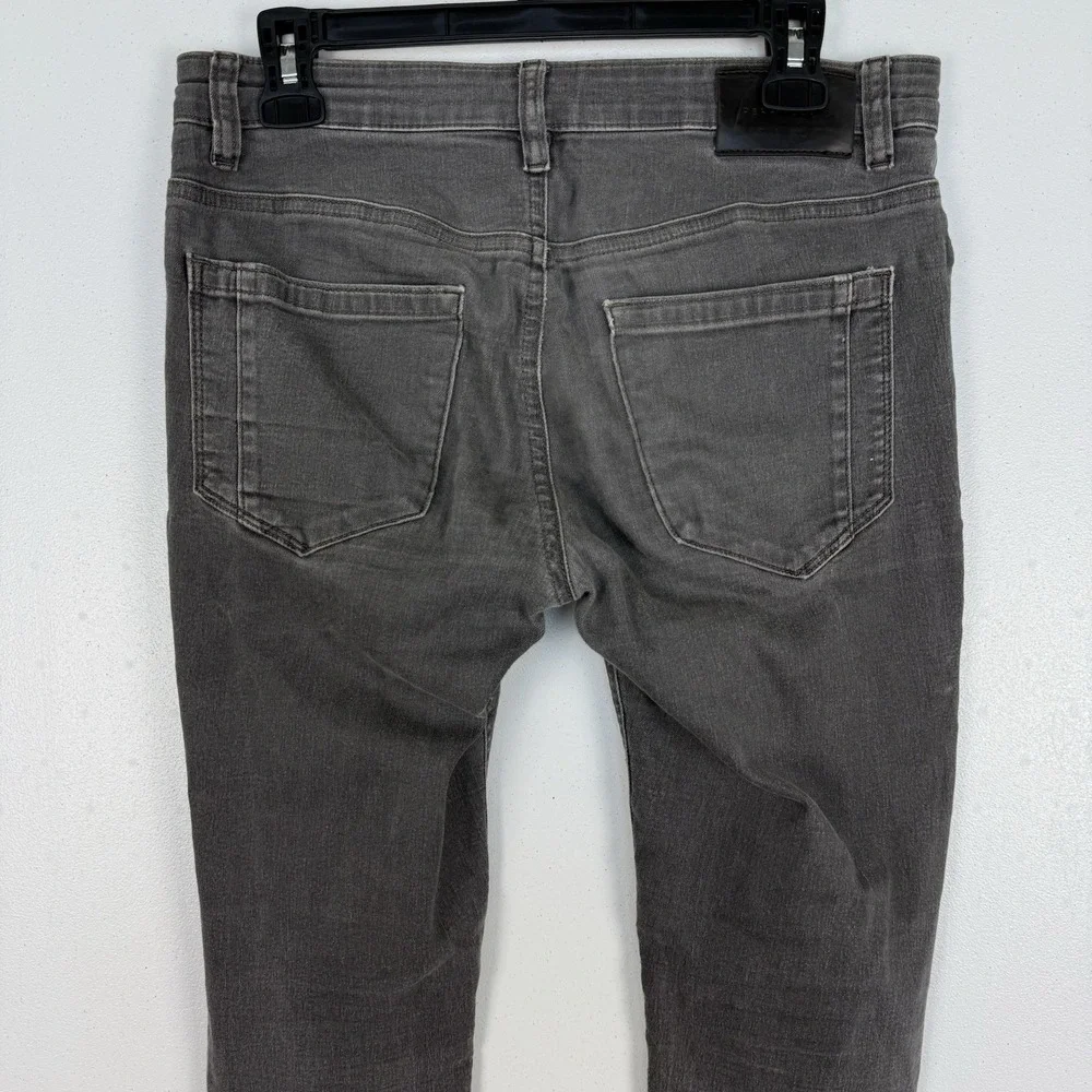 Perry Ellis Skinny Fit Stretch Jeans Men's 30x30 Gray Cotton Blend Low Rise